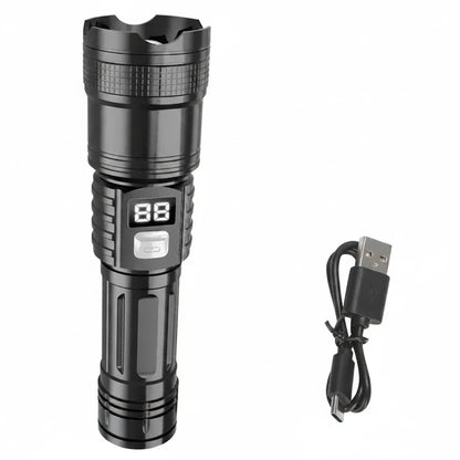 Superljus Ficklampa – Uppladdningsbar LED-lampa för Fiske & Camping